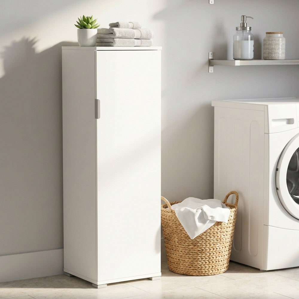 PORTASCOPE BIANCO. Dimensioni: cm 40 x 33 x 151 h.