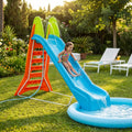 MEGA SCIVOLO CON ACQUA. Scivolo mega di grandi dimensioni, con sponde alte, dotato di innesto per la canna dell'acqua, colori luminosi Portata max 80 kg Bambini 3+ Dimensioni: cm 302 x 117 x 209 h. Arredo Giardino