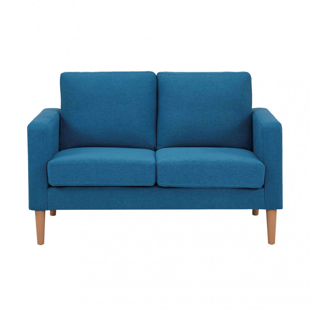 RAMSEY 2-SEATER SOFA. LIGHT GREY or DARK GREY or BLUE or BEIGE sofa with polypropylene legs. Dimensions: 137 x 73 x 82 h cm.