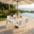 TAVOLO HOUSTON 150 X 90. Struttura in plastica stampata, wicker ANTRACITE o BIANCO o MARRONE Dimensioni: cm 150 x 90 x 74 h. Arredo Giardino