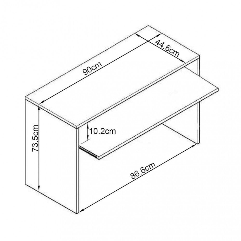 PERRY ELM Laptop Stand. ELM wooden laptop stand. Dimensions: 90 x 45 x 74 h cm.