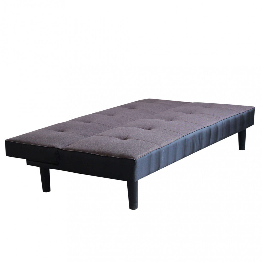 DIVANO LETTO ALVIN. Divano Letto ANTRACITE MELANGE struttura in metallo e legno Dimensioni: D.180x86x78/DL.180x105x38.