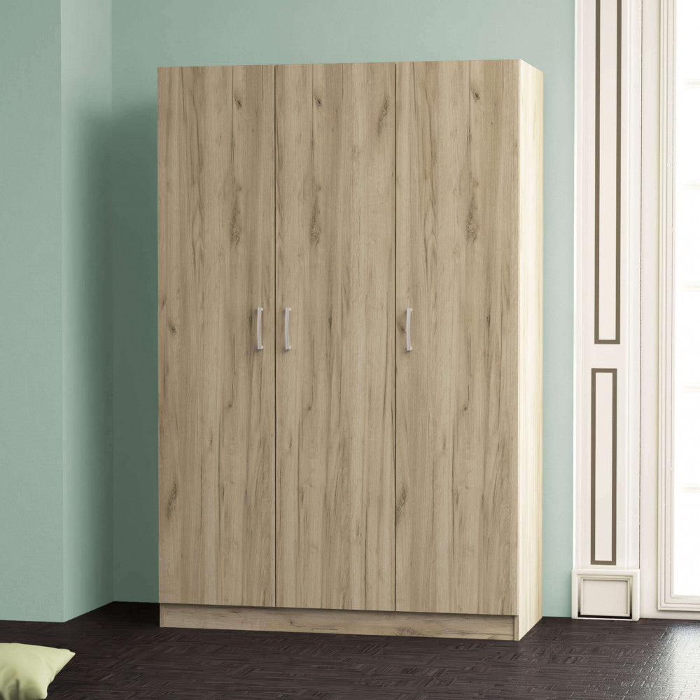 WADE 3-DOOR ELM WARDROBE. Dimensions: 120.00 x 46.00 x 190.00 cm h.