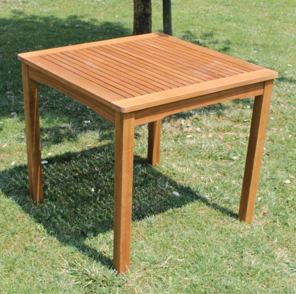 TAVOLO 80 X 80. Legno di Acacia massiccio spessore 22 mm misure delle gambe cm 4,5 x 4,5 Dimensioni: cm 80 x 80 x 74 h. Arredo Giardino