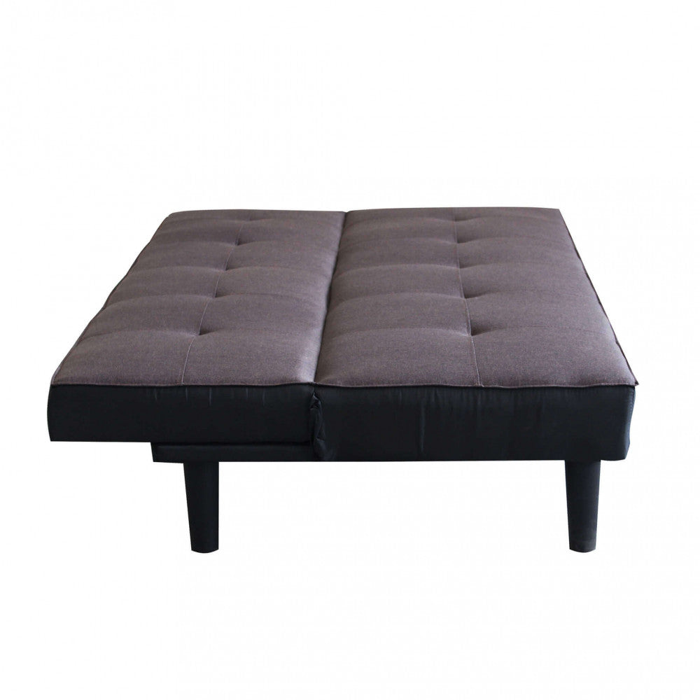 DIVANO LETTO ALVIN. Divano Letto ANTRACITE MELANGE struttura in metallo e legno Dimensioni: D.180x86x78/DL.180x105x38.