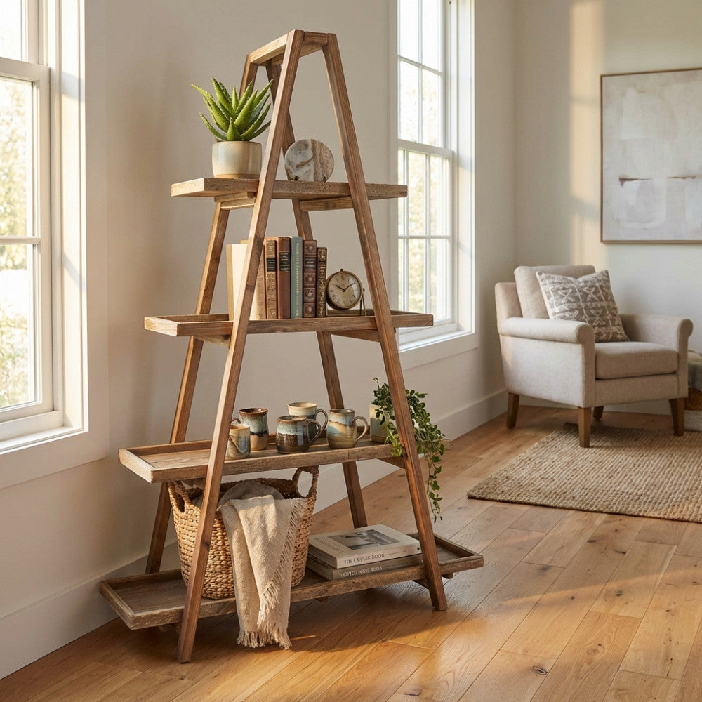 CALLIE BOOKCASE. Bookcase made of recycled pine wood. Dimensions: 120 x 43 x 183 cm.