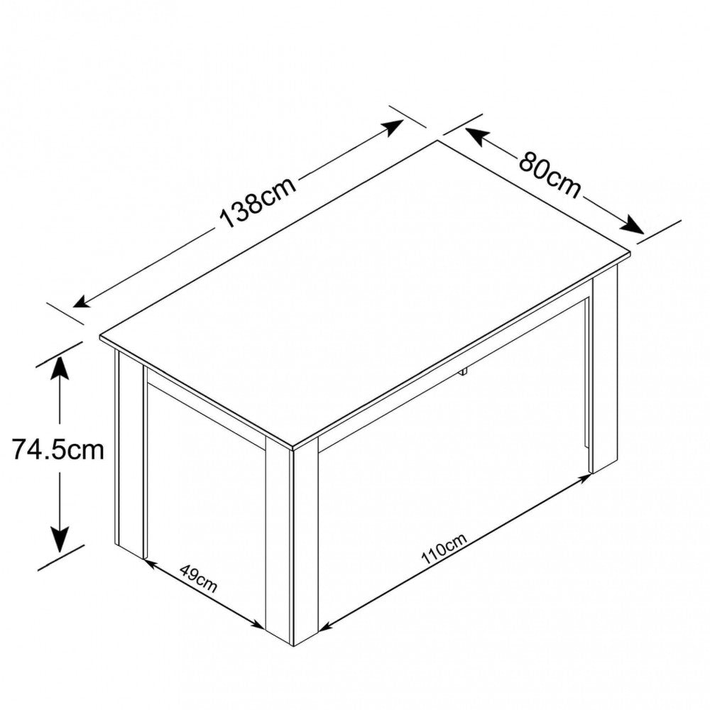 TAVOLO PEPPER BIANCO E GRIGIO SCURO EFFETTO CEMENTO. Credenza in legno BIANCO e GRIGIO SCURO EFFETTO CEMENTO Dimensioni: cm 138 x 80 x 75 h. Arredo Giardino