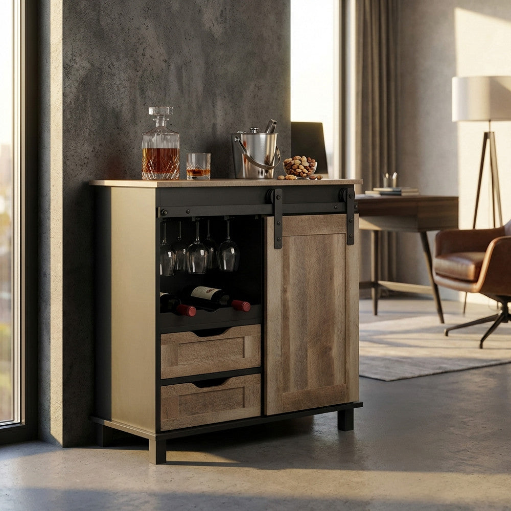 MOBILE IN LEGNO E FERRO YVAN. Mobile con 2 cassetti e 1 anta scorrevole in legno Dimensioni: cm 80 x 40 x 82 h.