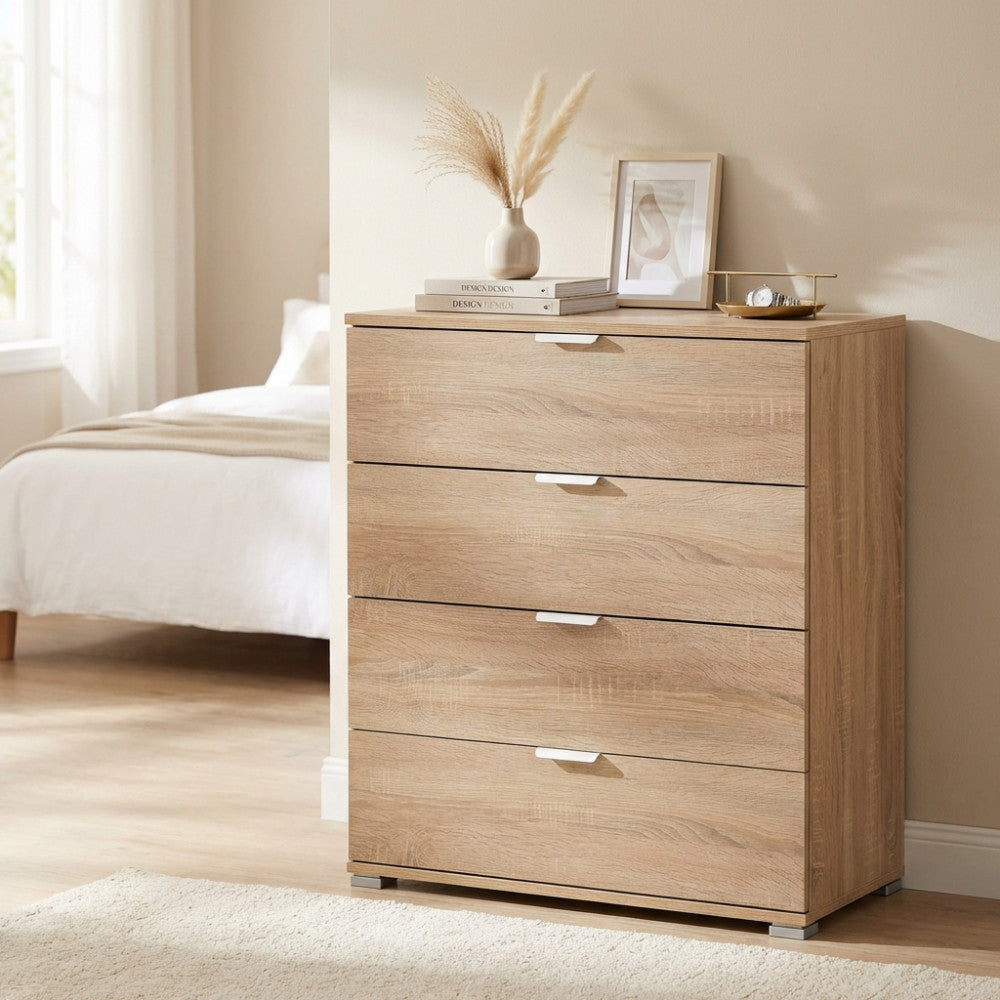 MOBILETTO YUKON 4 CASSETTI NATURALE. Dimensioni: cm 75 x 38 x 85 h.