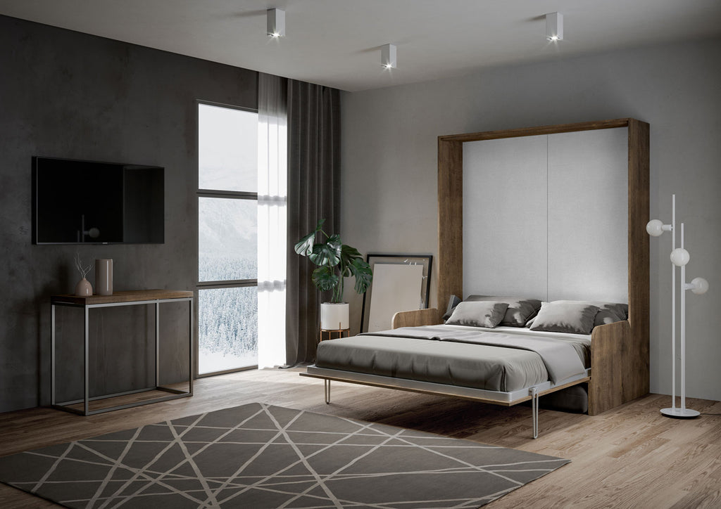 Letto a scomparsa 160 verticale Erbè Sofà Noce