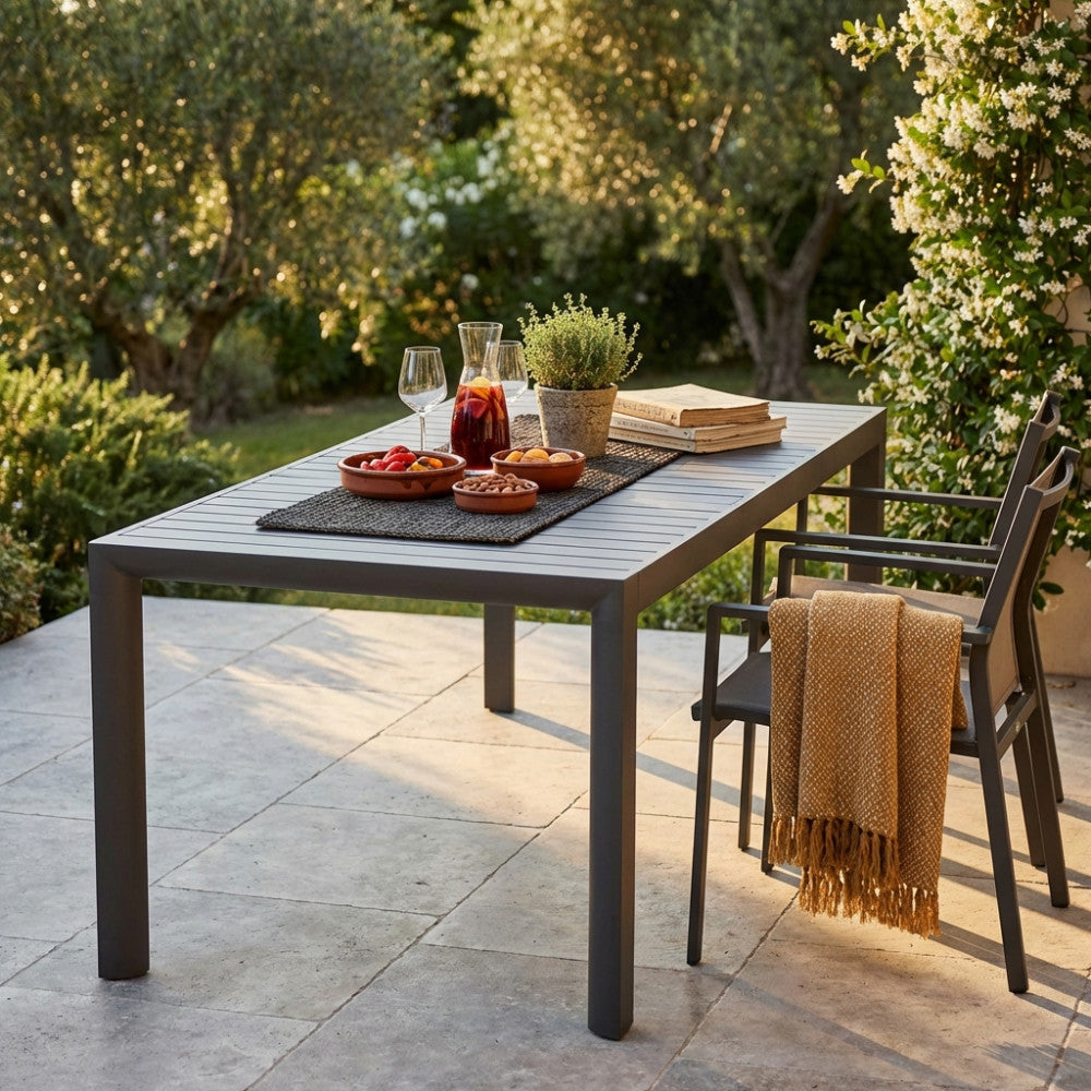 TAVOLO HOUSTON 225/300 X 100. Struttura in allumino ANTRACITE o TAUPE o BIANCO Dimensioni: cm 225/300 x 100 x 75 h. Arredo Giardino