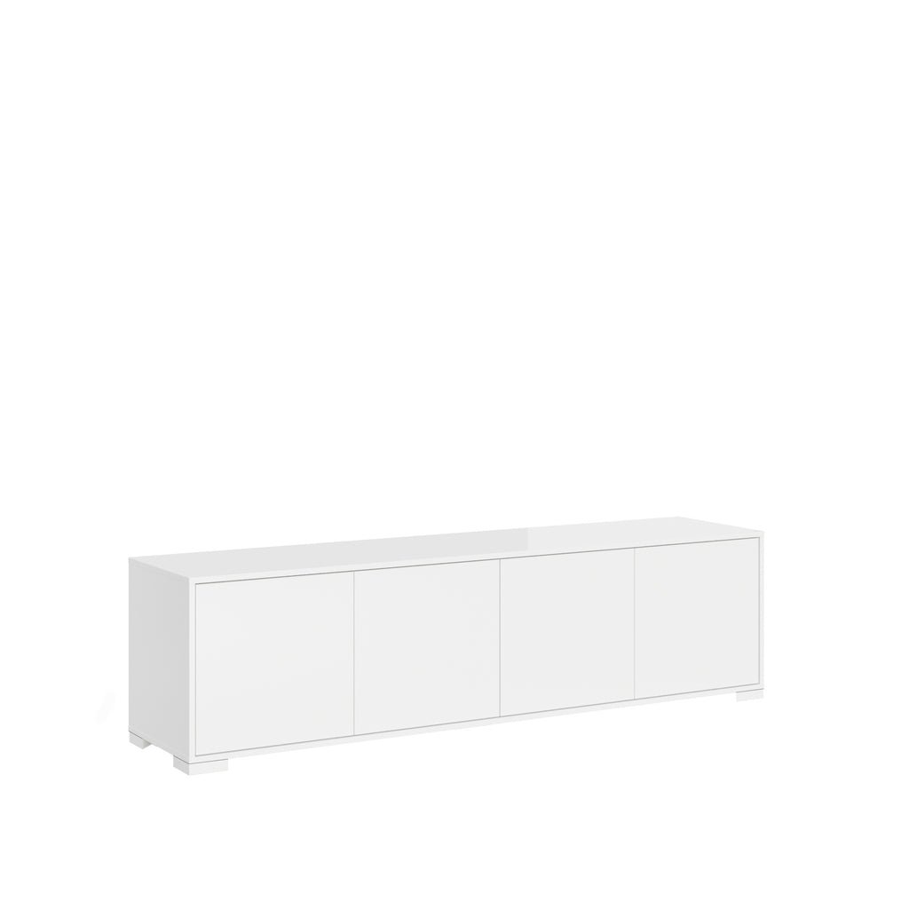 Porta TV 4 ante 172x40x48 cm Ladinia bianco lucido