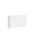 Madia 3 ante 130x40x83 cm Ladinia bianco lucido