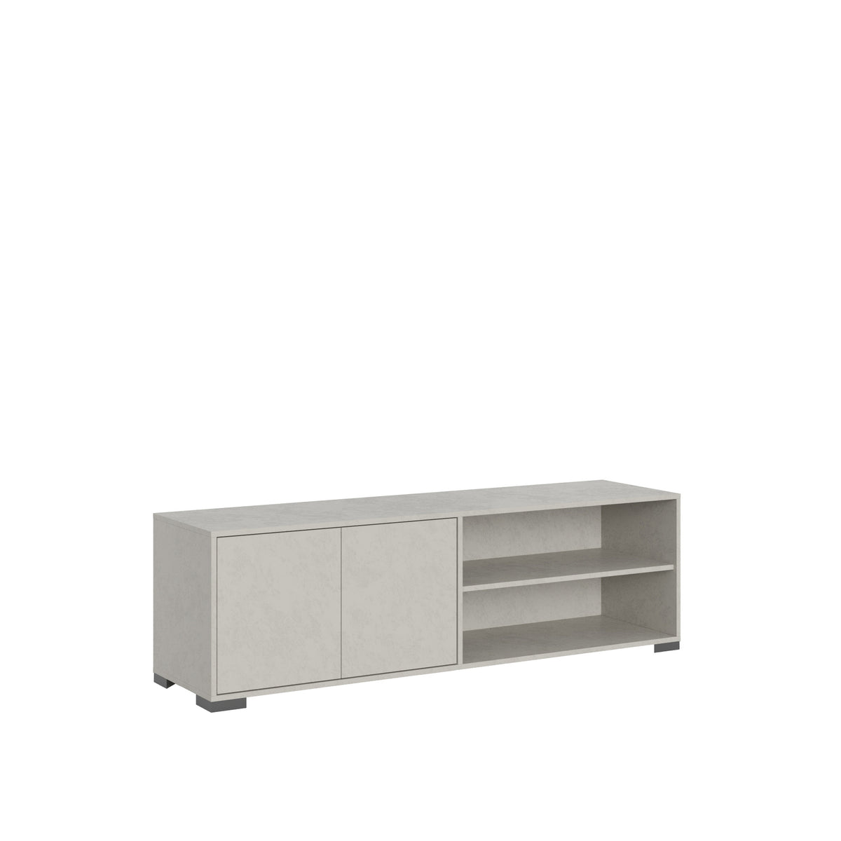 Porta TV 2 ante con vano a giorno 150x40x40 cm Ladinia cashmere