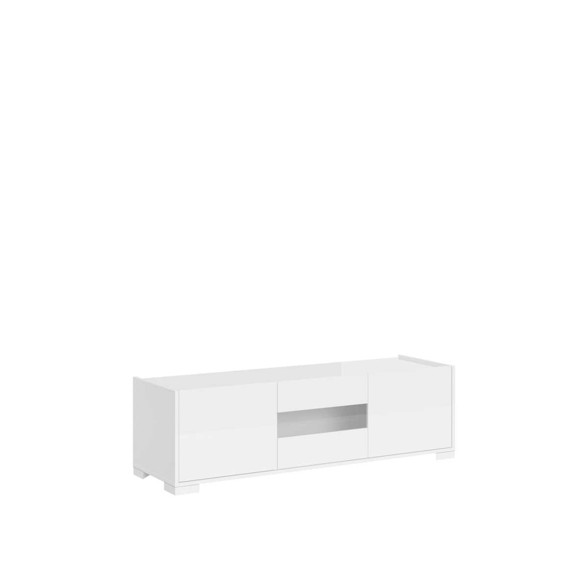 Porta TV 3 ante 130x40x40 cm Buscole bianco lucido