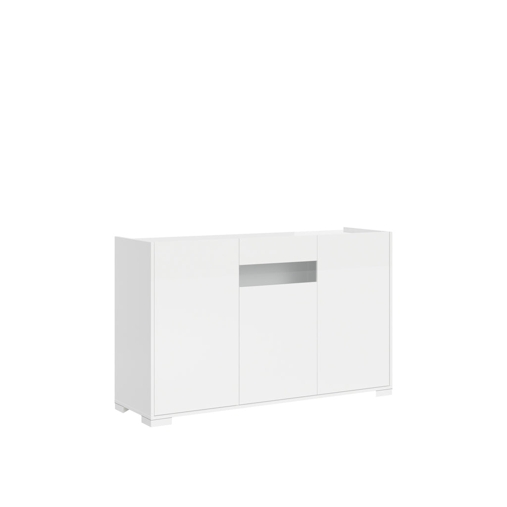 Madia 3 ante 130x40x81 cm Buscole bianco lucido