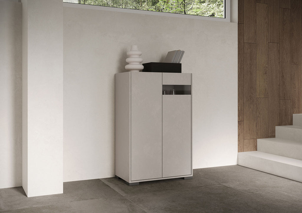 Credenza alta 2 ante 70x35x110 cm Buscole cashmere