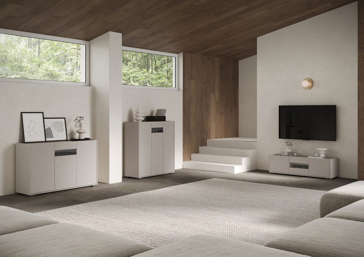 Porta TV 3 ante 130x40x40 cm Buscole cashmere