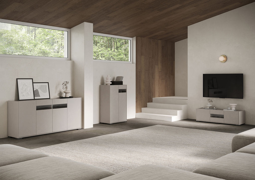 Credenza alta 2 ante 70x35x110 cm Buscole cashmere