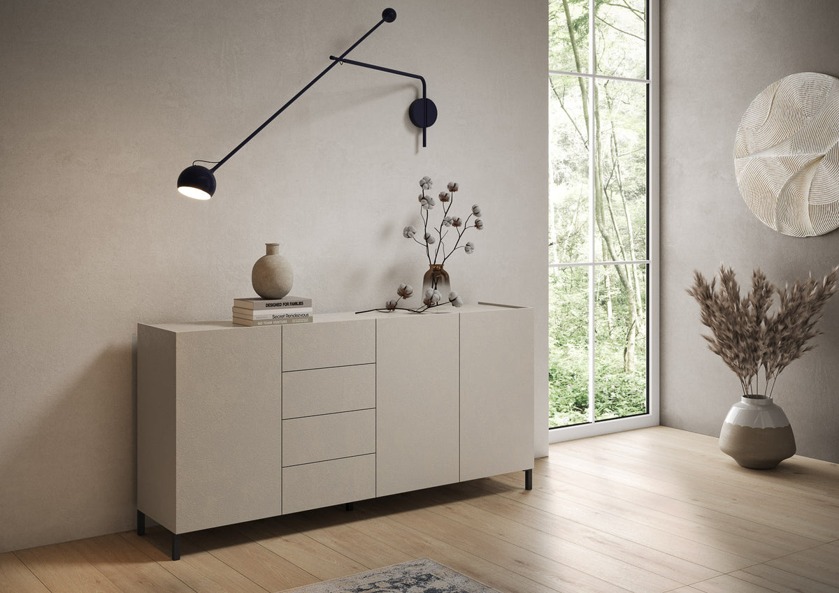 Madia 3 ante/4 cassetti 174x40x84 cm Valzella cashmere