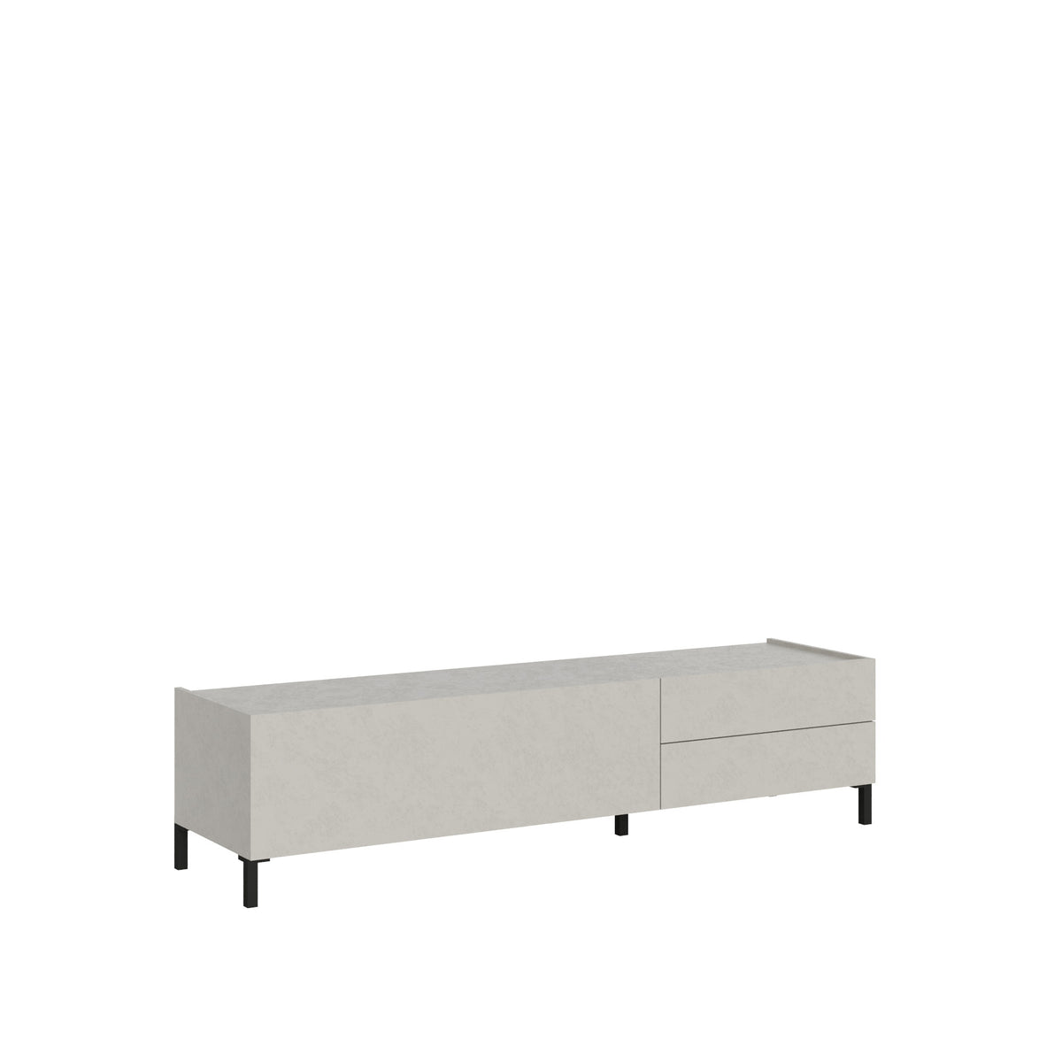 Porta TV 1 ribalta/2 cassetti 160x42x40 cm Valzella cashmere