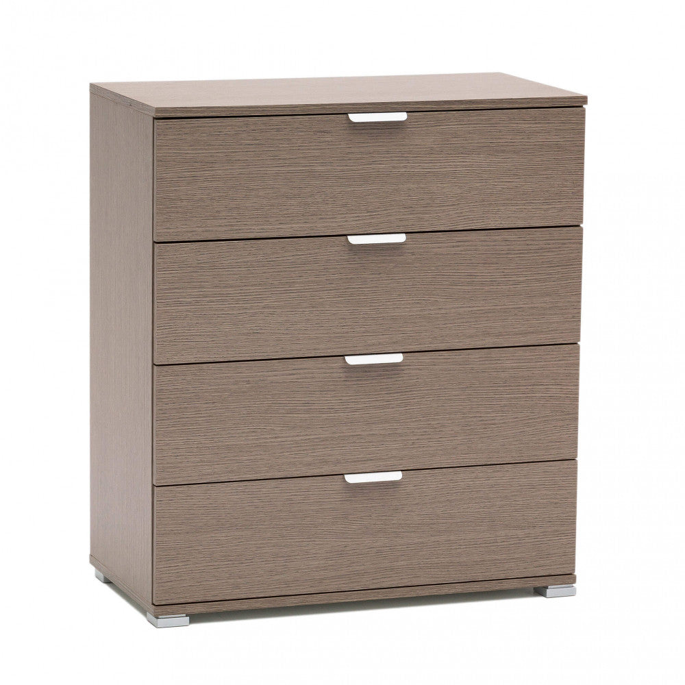MOBILETTO YUKON 4 CASSETTI ROVERE GRIGIO. Dimensioni: cm 75 x 38 x 85 h.