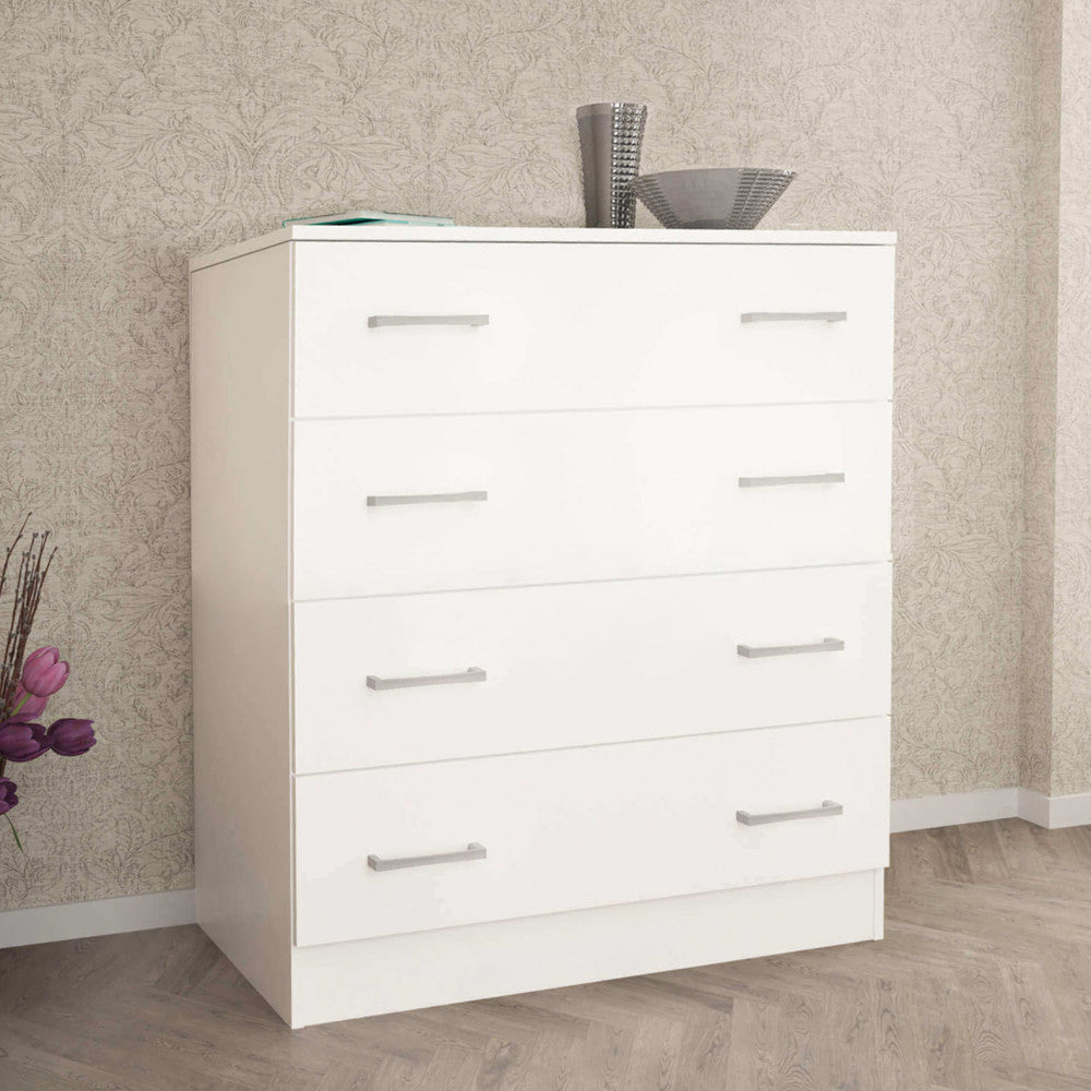 MOBILE SOLIVO 5 CASSETTI BIANCO E BIANCO. Dimensioni: cm 80 x 45 x 91 h.