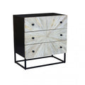 KIMBALL CABINET. Naturally decorated cabinet with 3 mango wood drawers and an iron frame. Dimensions: 75 x 45 x 81 cm.