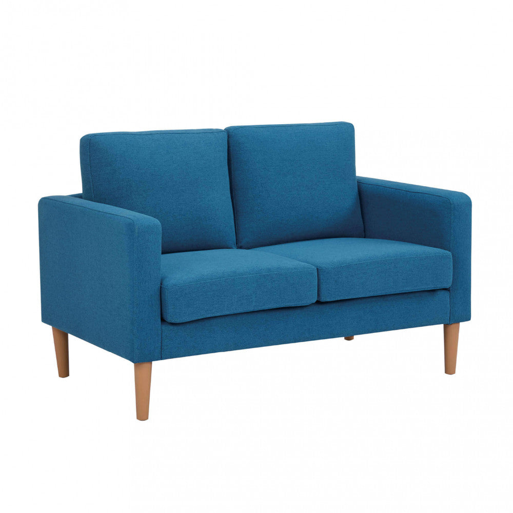 RAMSEY 2-SEATER SOFA. LIGHT GREY or DARK GREY or BLUE or BEIGE sofa with polypropylene legs. Dimensions: 137 x 73 x 82 h cm.