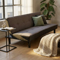 DIVANO LETTO ALVIN. Divano Letto ANTRACITE MELANGE struttura in metallo e legno Dimensioni: D.180x86x78/DL.180x105x38.