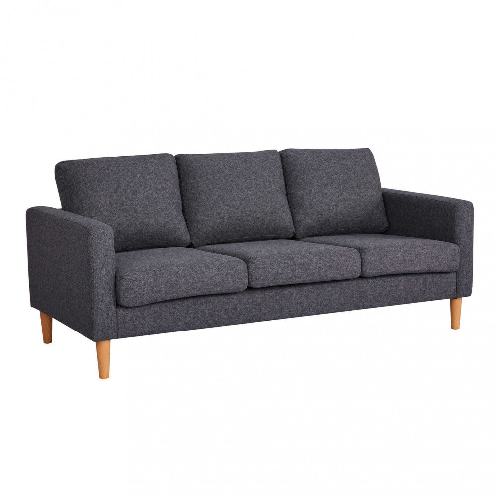 DIVANO 3 POSTI RAMSEY. Divano GRIGIO CHIARO o GRIGIO SCURO o BLU o BEIGE gambe in polipropilene Dimensioni: cm 180 x 73 x 82 h.