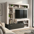 PARETE SOGGIORNO LEONARD ANTRACITE E PINO CHIARO. Parete in legno ANTRACITE e PINO CHIARO Dimensioni: cm 170 x 42 x 170 h.