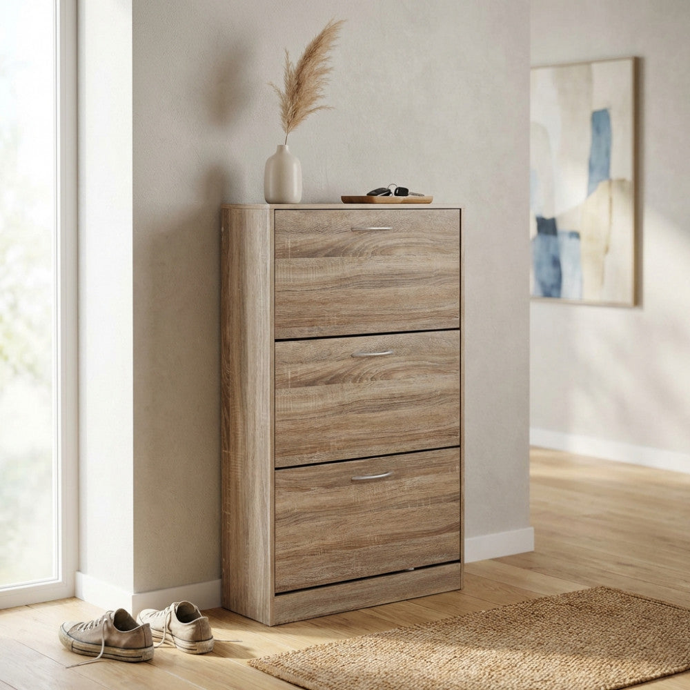 SCARPIERA WENDY NATURALE. Scarpiera con 4 ante in legno Dimensioni: cm 60 x 24 x 150 h.