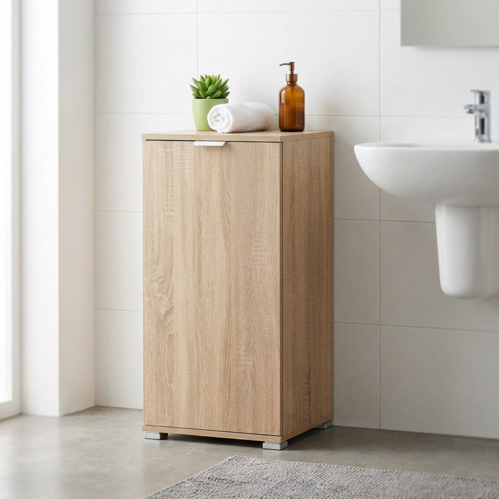MOBILETTO KOS 1 ANTA NATURALE. Dimensioni: cm 45 x 38 x 85 h.