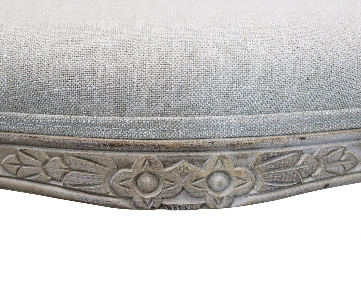 ROMY CHAIR IN GREY FABRIC. Dimensions: 52 x 49 x 90 cm h.