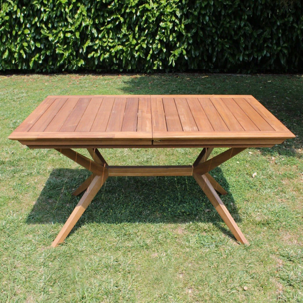 TAVOLO BALI 150/200 X 90. Legno di Acacia massiccio spessore 25 mm Dimensioni: cm 150/200 x 90 x 78 h. Arredo Giardino