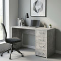 TOPAZ GREY CONCRETE-EFFECT LAPTOP STAND. GREY CONCRETE-EFFECT wooden laptop stand. Dimensions: 120 x 50 x 74 h cm.