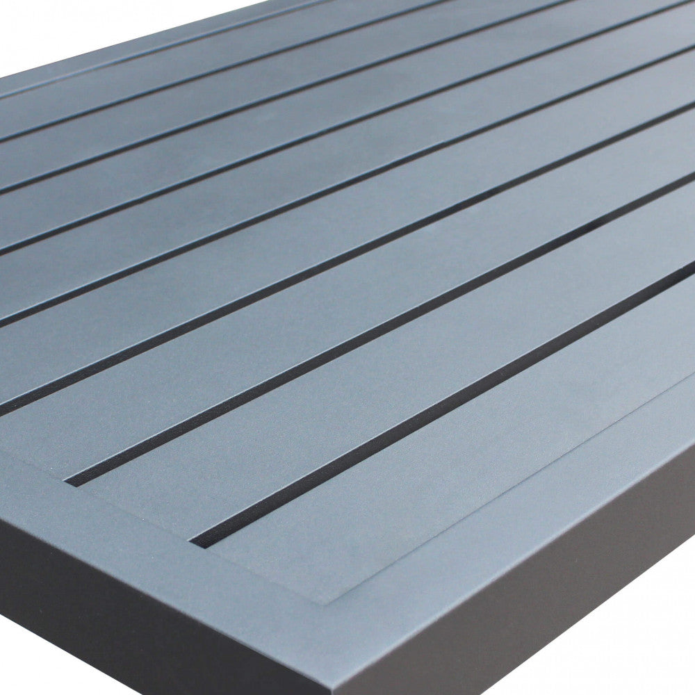 SANTO DOMINGO 2-SEAT LOUNGE WITH CUSHIONS. WHITE or ANTHRACITE aluminum frame, polyester cushions. Dimensions: D.140x70x68/D.64x70x68/T.100x50x35. Garden Furniture