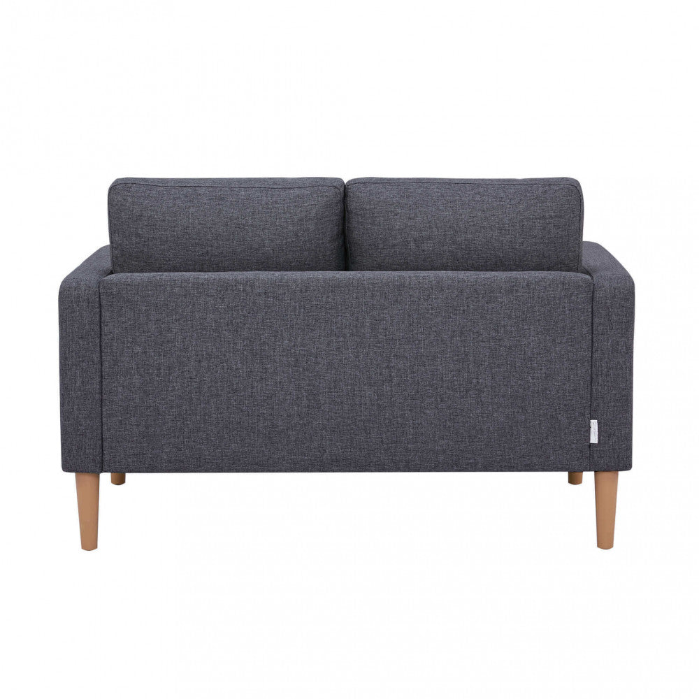 RAMSEY 2-SEATER SOFA. LIGHT GREY or DARK GREY or BLUE or BEIGE sofa with polypropylene legs. Dimensions: 137 x 73 x 82 h cm.
