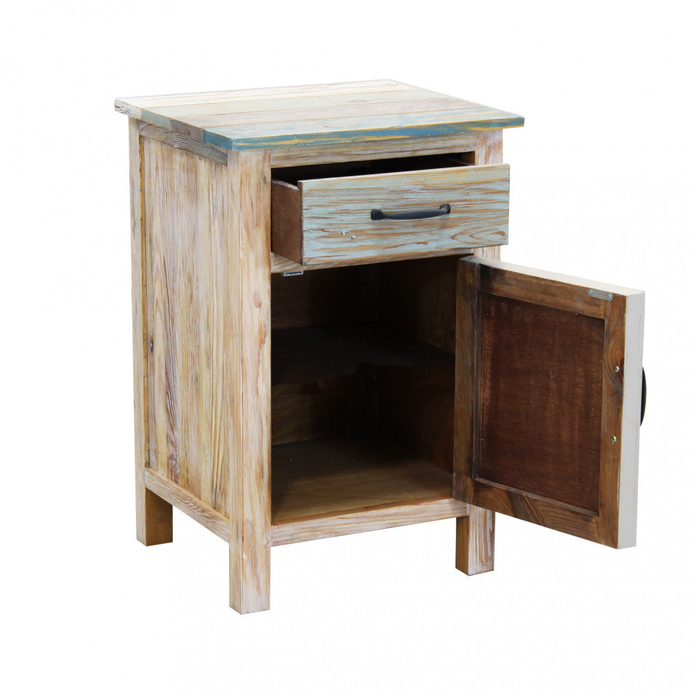 MOBILE REYNOLD. Mobile con 1 cassetto e 1 anta in legno colorato Dimensioni: cm 45 x 40 x 68 h.