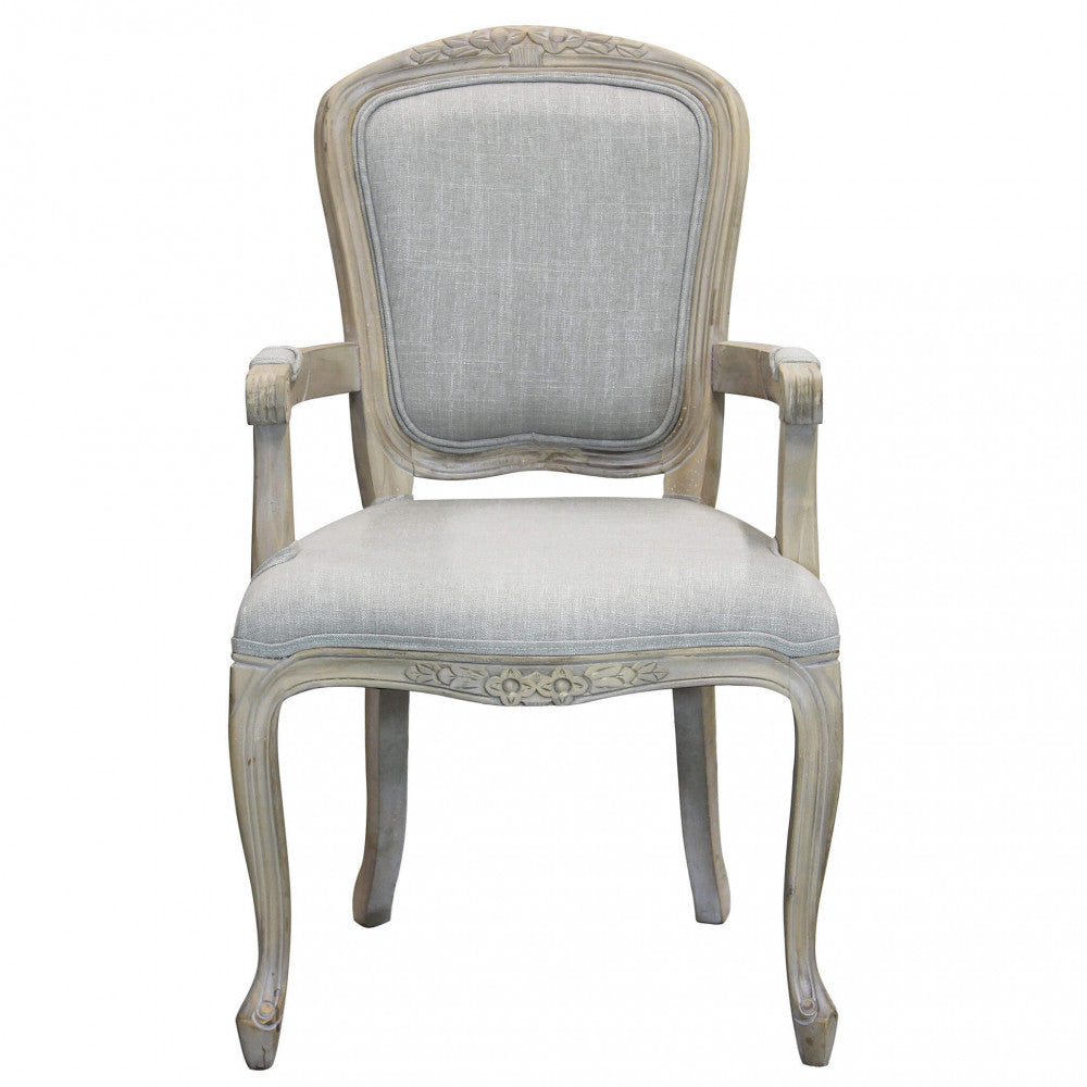 ROMY CHAIR IN GREY FABRIC. Dimensions: 57 x 57 x 90 cm h.
