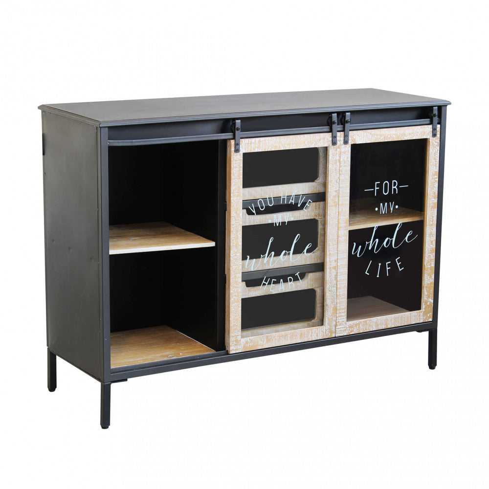 MOBILE IN FERRO FLORENT. Mobile con 2 ante e 3 cassetti Dimensioni: cm 108,5 x 38,5 x 79 h.