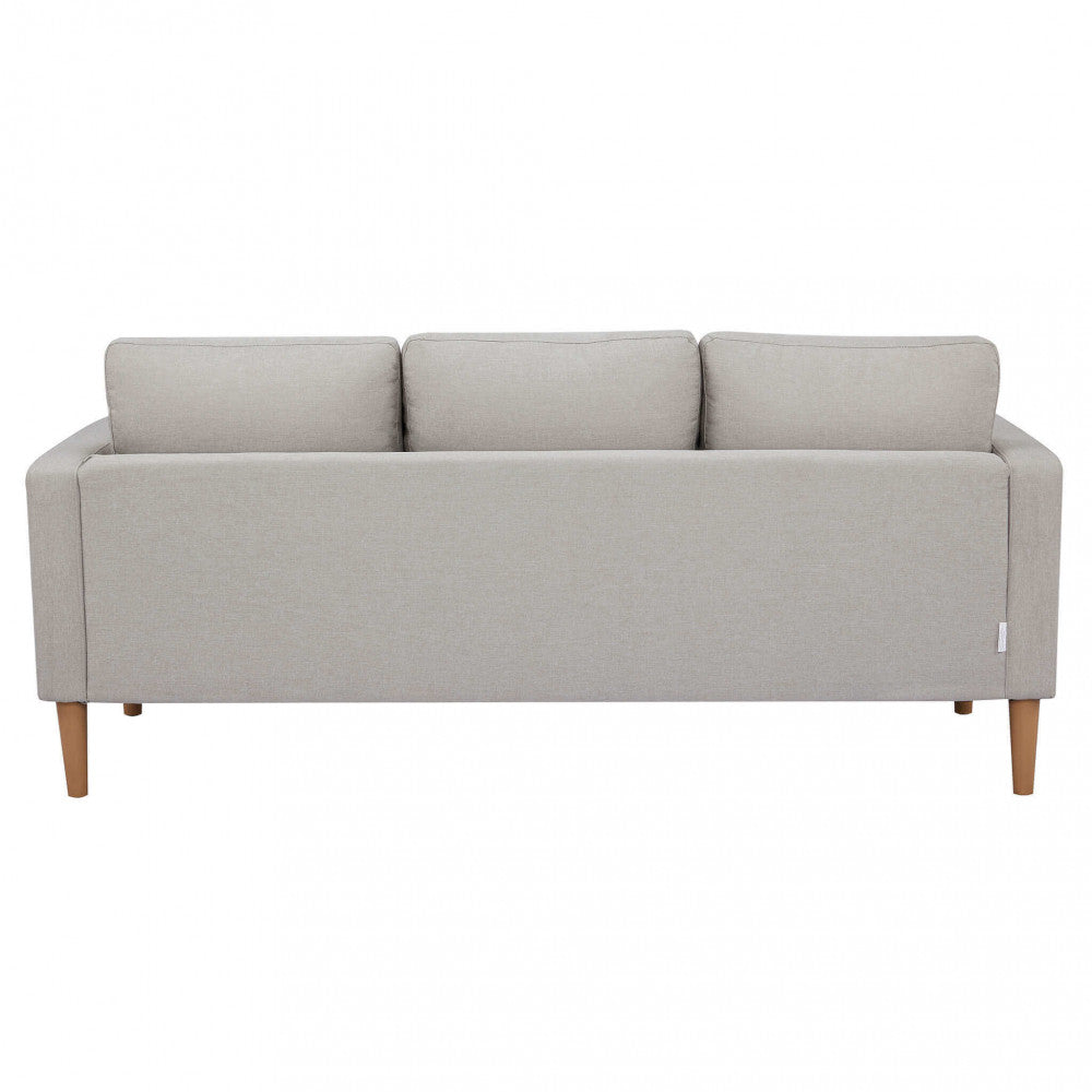 RAMSEY 3-SEATER SOFA. LIGHT GREY or DARK GREY or BLUE or BEIGE sofa with polypropylene legs. Dimensions: 180 x 73 x 82 h cm.