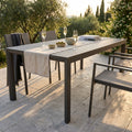 TAVOLO HOUSTON 225/300 X 100. Struttura in allumino ANTRACITE o TAUPE o BIANCO Dimensioni: cm 225/300 x 100 x 75 h. Arredo Giardino