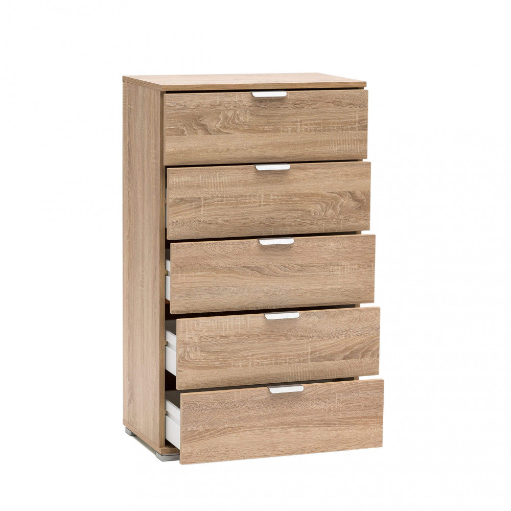 CASSETTIERA MEXY 5 CASSETTI NATURALE. Dimensioni: cm 60 x 38 x 103 h.