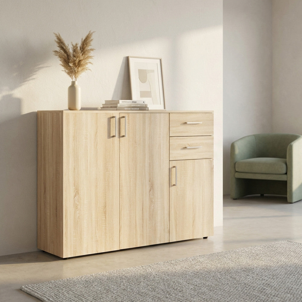 MOBILE FLEXI QUERCIA CHIARO. Dimensioni: cm 106 x 36 x 83 h.