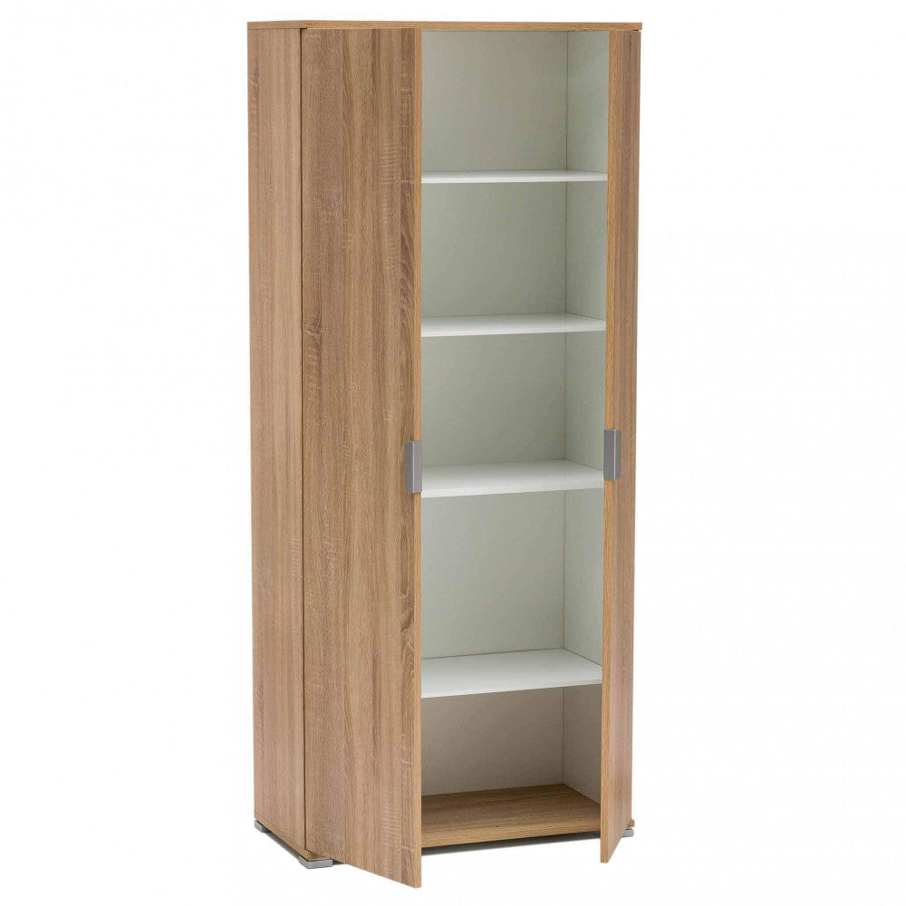 LEWIS 2-DOOR WARDROBE 180 NATURAL. Dimensions: 75 x 38 x 174 h cm.