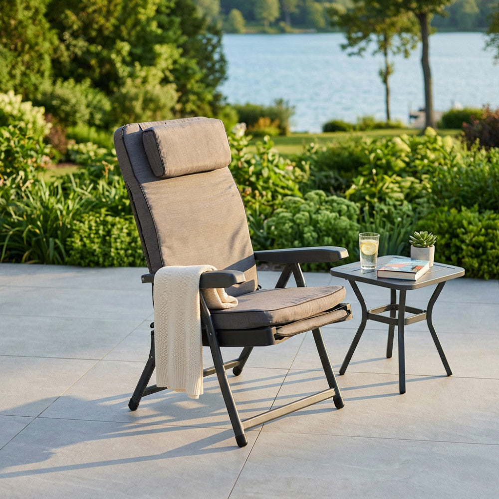 POLTRONA PARADISO MODELLO CARRELLO GRIGIA. Disponibile BEIGE o GRIGIA o ROSSA o AZZURRA Dimensioni:. Arredo Giardino