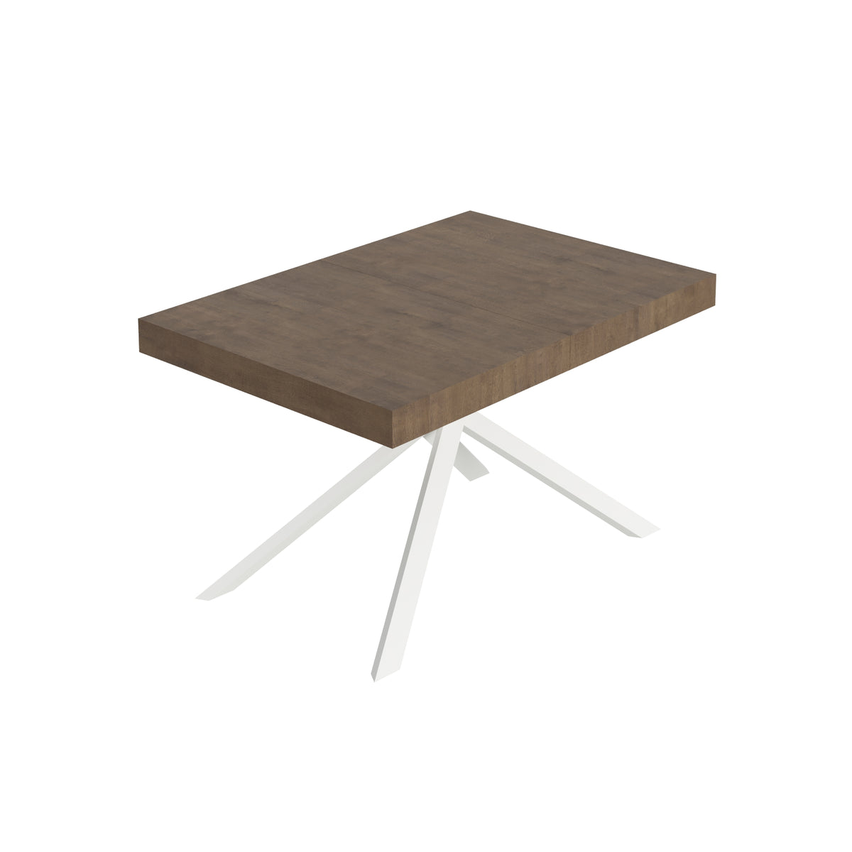Tavolo allungabile 90x130/234 cm Garda noce gambe bianche