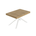 Tavolo allungabile 80x120/204 cm Garda quercia natura gambe bianche